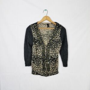 Women's Medium BKE Leopard Print Cardigan